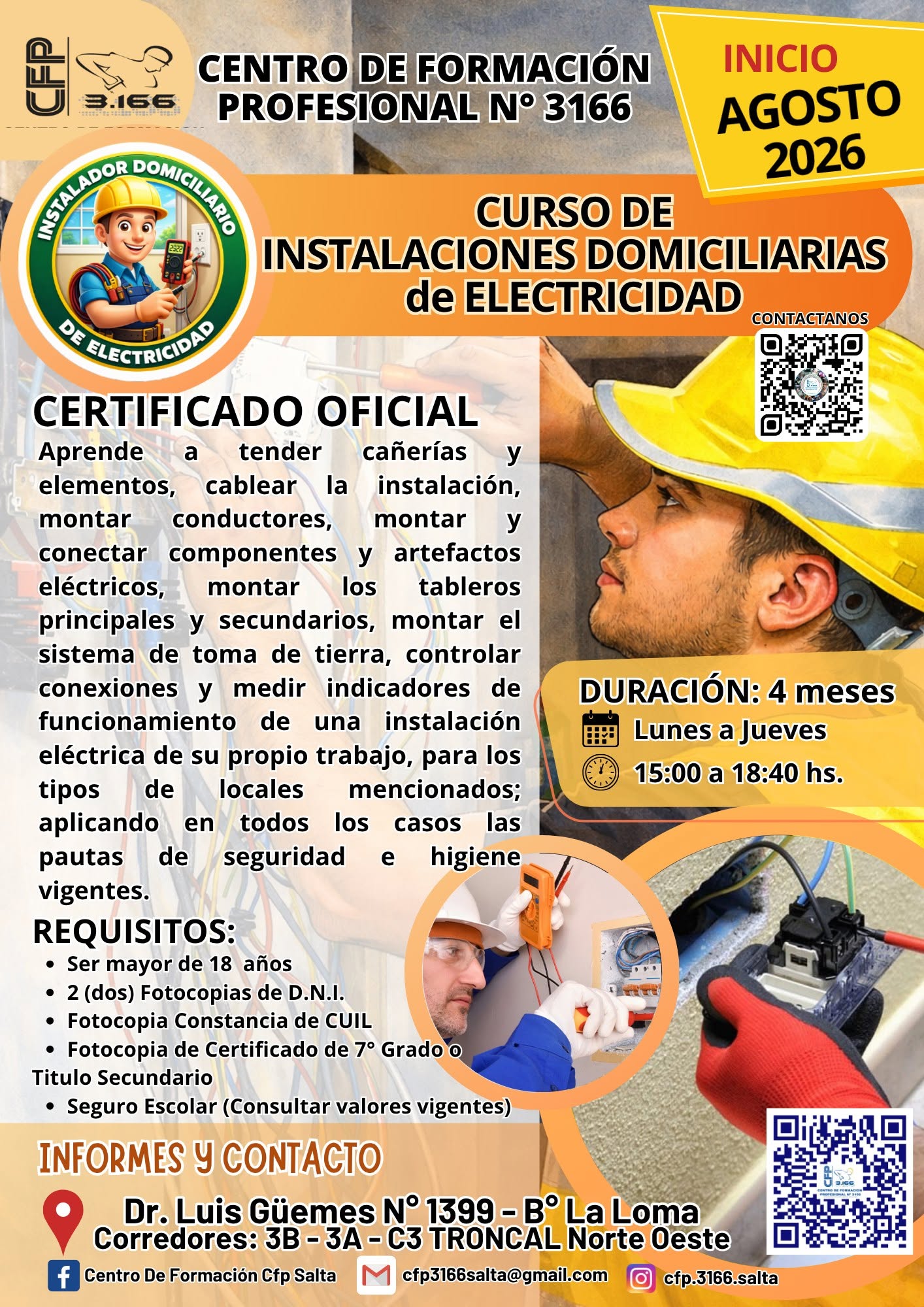 CURSO DE INSTALACIONES DOMICILIARIAS DE ELECTRICIDAD